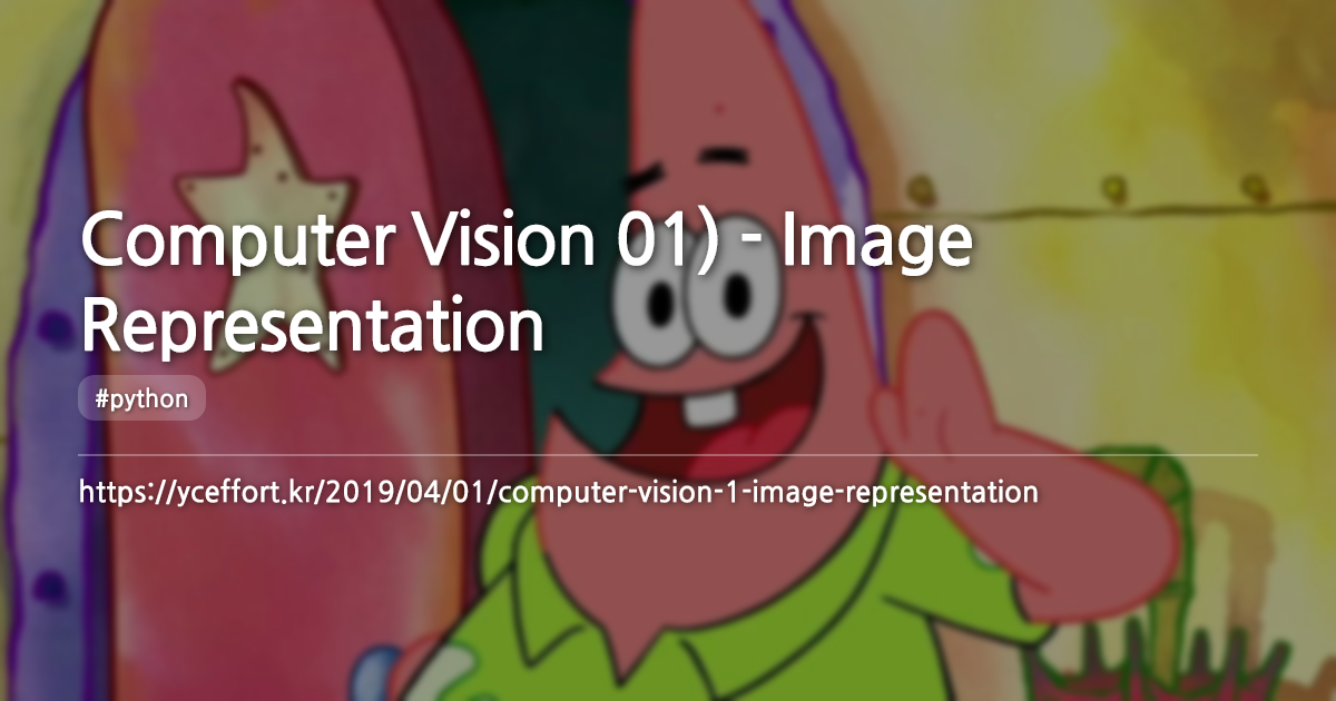 Computer Vision 01) - Image Representation