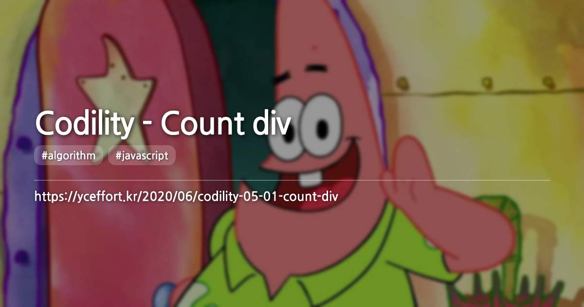 Codility - Count div