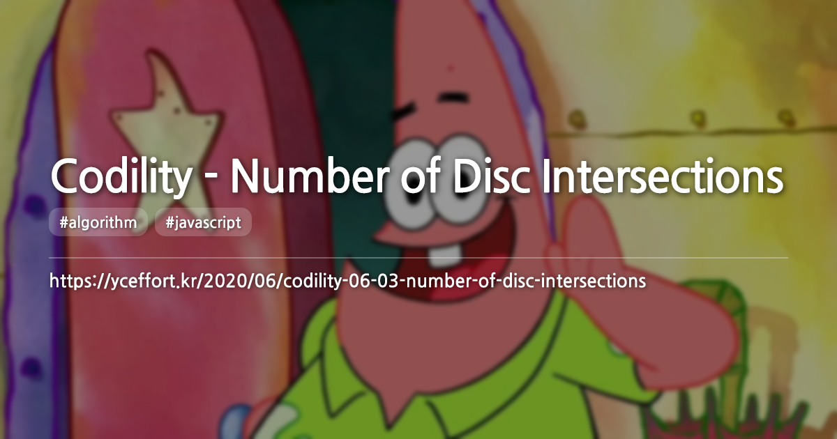 Codility - Number of Disc Intersections