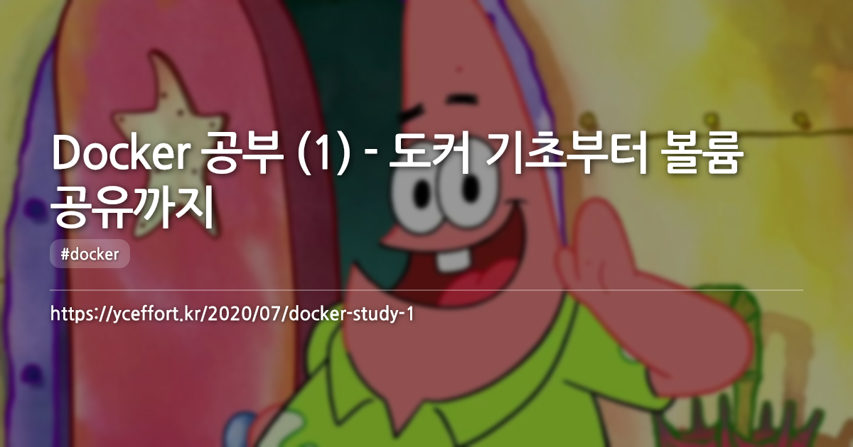 Docker 공부 (1) - 도커 기초부터 볼륨 공유까지